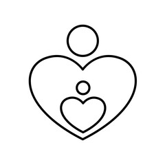 Mother and baby icon