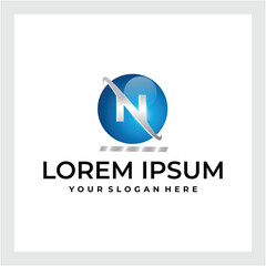 Fototapeta premium Letter N logo icon design template elements