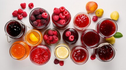 A group jars containing jams Generative AI