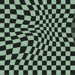 black and green checkered background