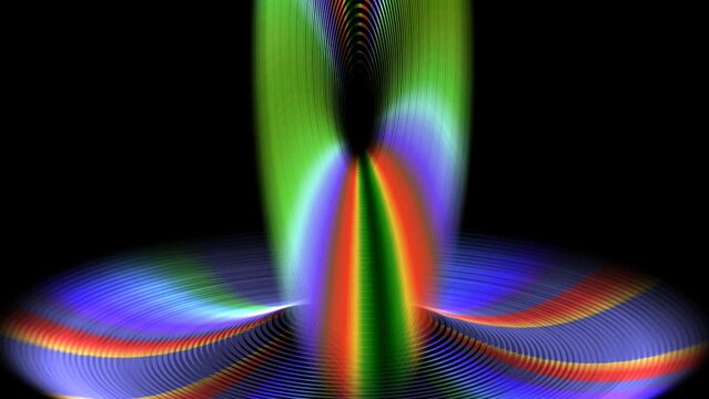  Symmetrical geometric light painting computer generated image
