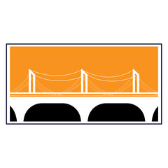 bridge logo vector illustration