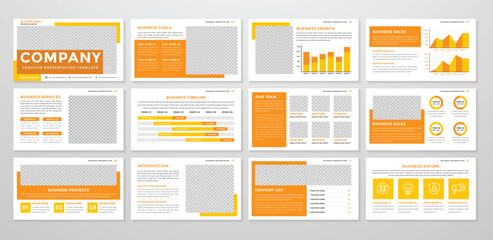 business presentation template with minimalist concept