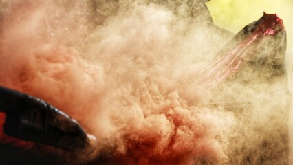 Obraz premium Abstract smoke or fog background with white color clouds