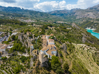 Guadalest  Sierra de Serrella mountains.  Spain in Alicante