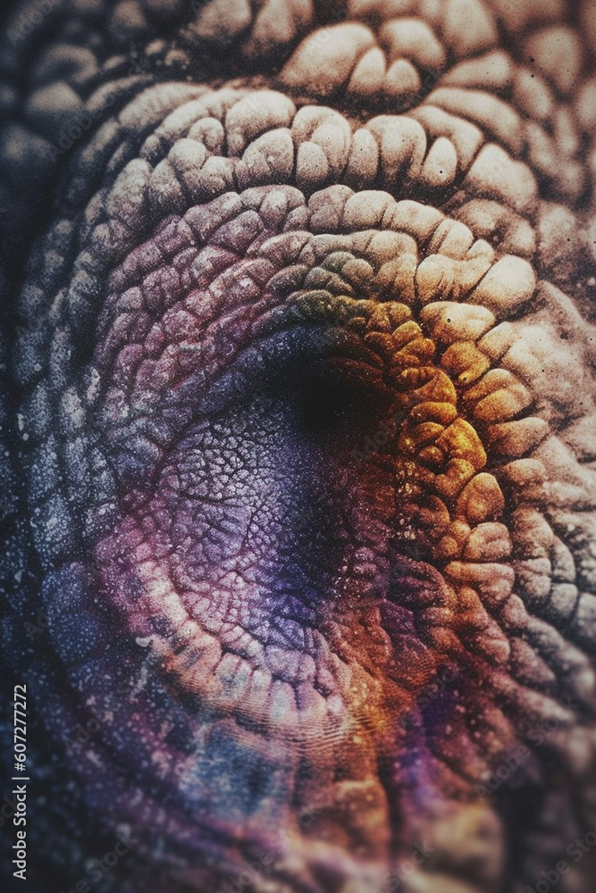 Poster  A composite image combining a DNA molecule and a human fingerprint, symbolizing the individuality Generative AI technology.