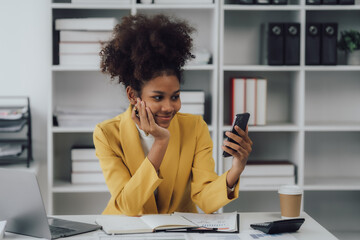 Business woman working in office