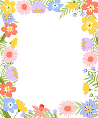 frame of flowers