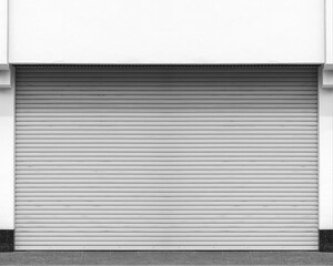 Steel shutter door of warehouse, storage or storefront for metal door background and textured.