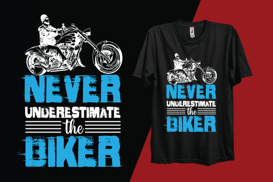 t shirt design,Biker club Tshirt Print with Crossed Car Engine Valves Vector, Never Underestmate the Biker
