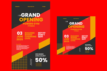 GYM Grand Opening Design Media Social Pack Template