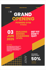 GYM Grand Opening Design Poster Template