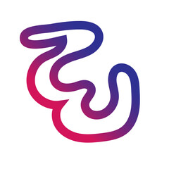 Colorful Gradient Abstract Outline