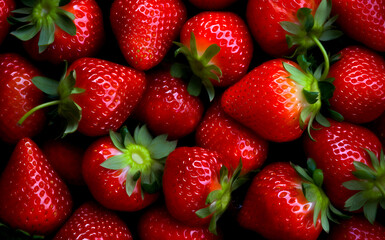 Fresh and sweet strawberrys background. A close up of strawberry. Generative AI