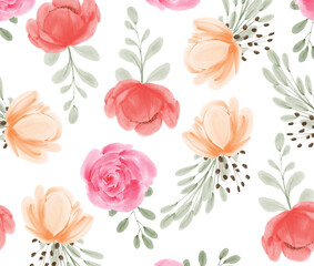 Rose Petal Symphony: Elegant Floral Vector Pattern