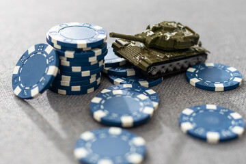 Blue chip and stock market graph 