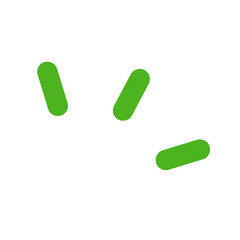 Green emphasis pop icon. Surprise and reaction. Vector.