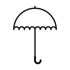 umbrella icon, handle vector, rain illustration