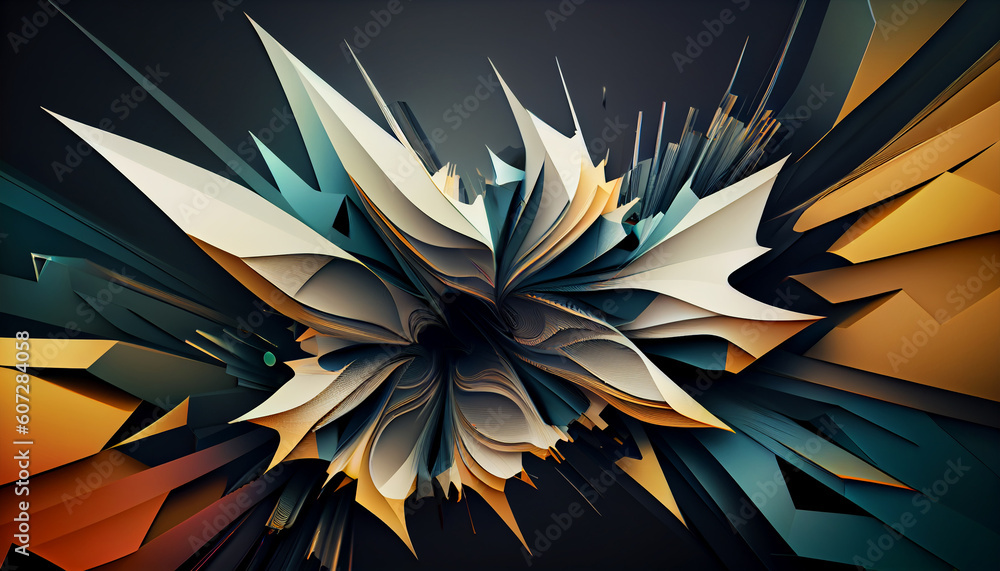Canvas Prints abstract modern background. generate ai.