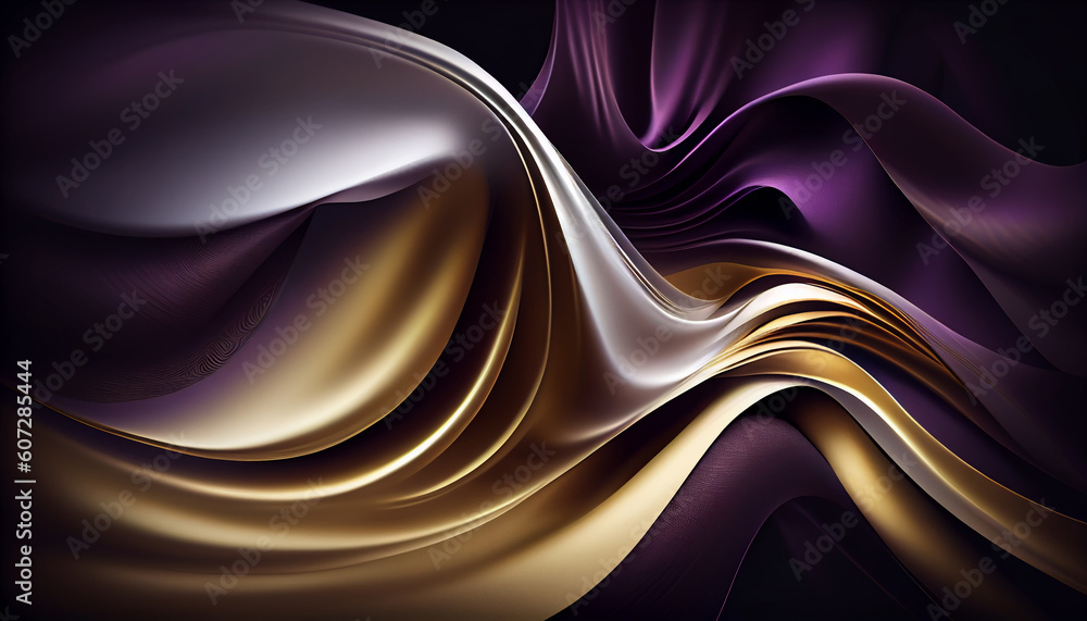 Canvas Prints elegant silk wave background. generate ai.