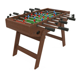 Foosball Soccer Table Game Isolated