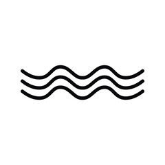 Wave icon vector. Simple wave sign on white background