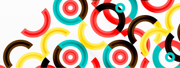 Colorful circle abstract background with vibrant and eye-catching design that incorporates a variety of different shades and hues creating a swirling, dynamic effect