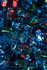 Abstract broken glass or crystal diamond color background.