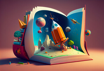 Kid book imagination. Generate Ai.
