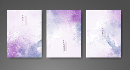 Cards with watercolor background. Design for your cover, date, postcard, banner, logo.