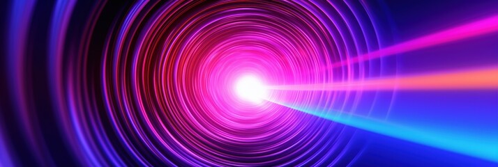 Obraz premium Abstract Liquid Swirls on Holographic Fluid Neon Pink and Blue Liquid Abstraction Dreams Flow ,AI Generative
