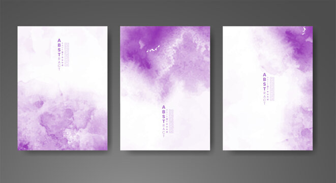 Cards with watercolor background. Design for your cover, date, postcard, banner, logo. © REZI