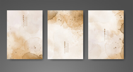 Cards with watercolor background. Design for your cover, date, postcard, banner, logo.