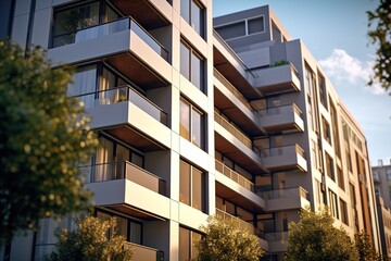 apartment building. generated by AI Generative AI