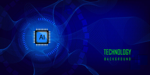 Abstract technology Ai Artificial Intelligence concept. Ai working data of Artificial intelligence and futuristic digital for future.