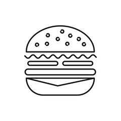 Burger icon isolated. Illustration on transparent background