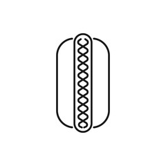 Hotdog icon. Illustration on transparent background