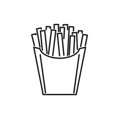 French fries icon. Illustration on transparent background