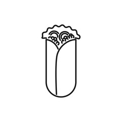 Shawarma icon. Illustration on transparent background