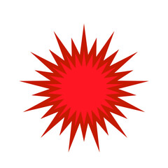 Vintage sunbeam with outer stroke. Can be used for shopping label, sale, price tag, and promotional badge.