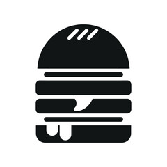 burger sign vector glyph symbol icon