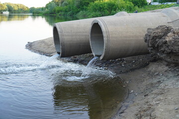 water flowing into the water