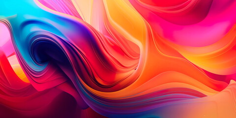 abstract background with a gradient color scheme and flowing shapes Generative AI