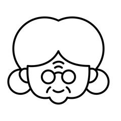 Elderly woman icon
