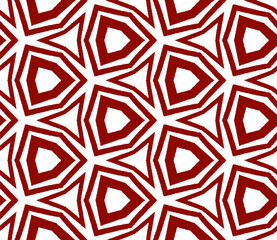 Ethnic hand painted pattern. Maroon symmetrical