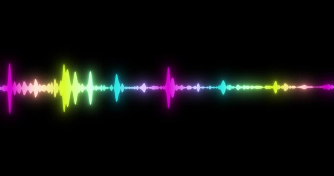 Visual colorful representation of sound wave.