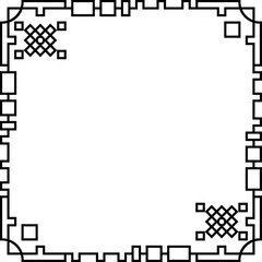 set of traditional Chinese decorative frames. Chinese line border frames. symbols for the Chinese new year or other festivals.