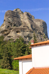 Meteora mountain rocks, Thessaly, Greece. UNESCO World Heritage List