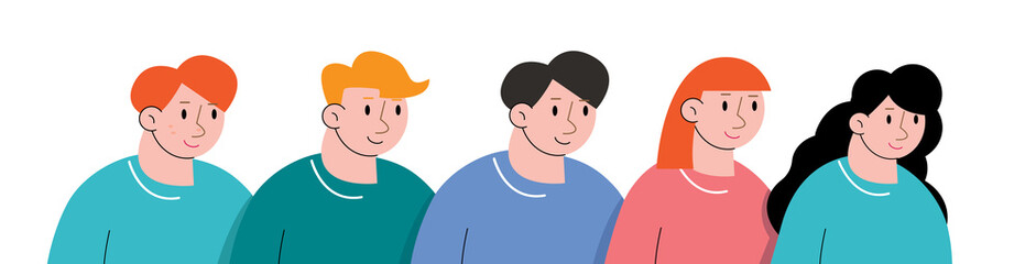 Obraz premium group of people avatar cartoon 