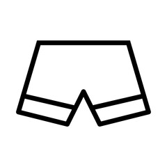 Shorts icon vector. Swimming trunks illustration sign. Briefs symbol ro logo. 